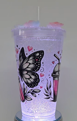 Butterfly beaded tumbler