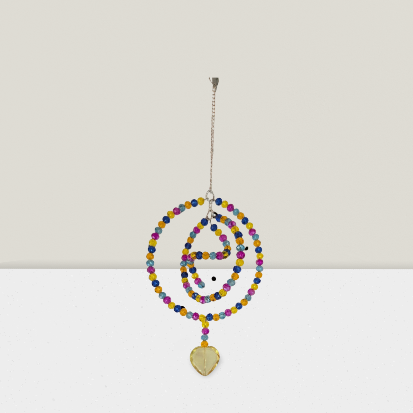 Double Rings, Spiral & Heart Suncatcher